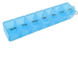 Organizador De Comprimidos, Estojo Para Medicamentos 7 Dias , Recipiente Semanal Vitaminas E Suplementos. Aquaforge (1 Por Dia)