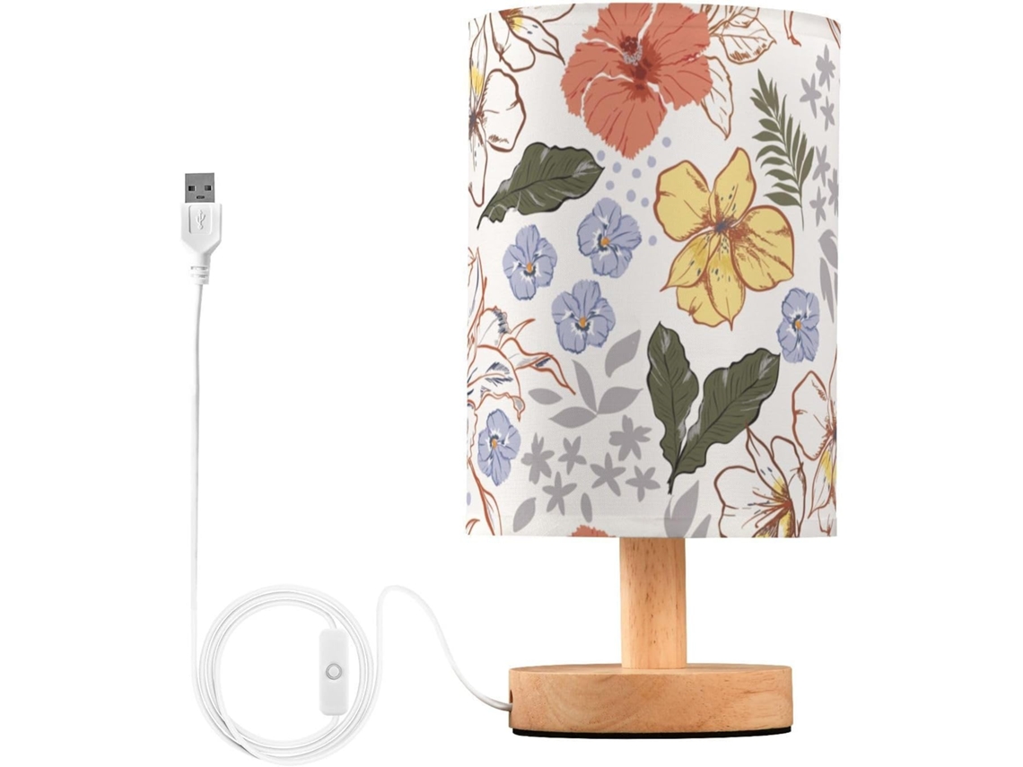 Luminária De Mesa Led Floral Elegante Kll Minimalista Para Escritório E Quarto Infantil