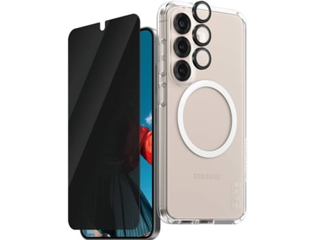 Kit PANZERGLASS Care Flagship 3 em 1 Privacidade Samsung Galaxy S 25
