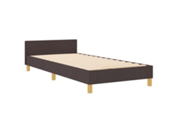 Conjunto 1 Estrado De Cama Plataforma Vidaxl Castanho Tecido (100 X 200 Cm)