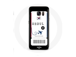 Capa para Samsung Galaxy S6 bilhete de avião Seoul Coreia do Sul