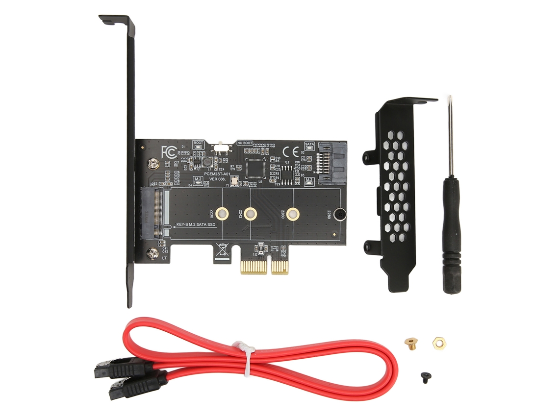 Adaptador de tarjeta de expansão pcie a sata3.0 e m.2 ngff de 6 Gbps asm1061, compatível com windows e linux | S/MARCA