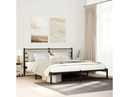 Vidaxl Estrutura De Cama Sem Colchão 180x200cm Metal Carvalho Sonoma