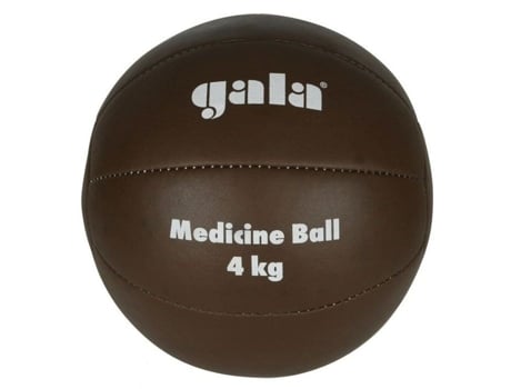 Bola De Medicina Gala 4 Kg Couro Diâmetro 24 Cm Marrom