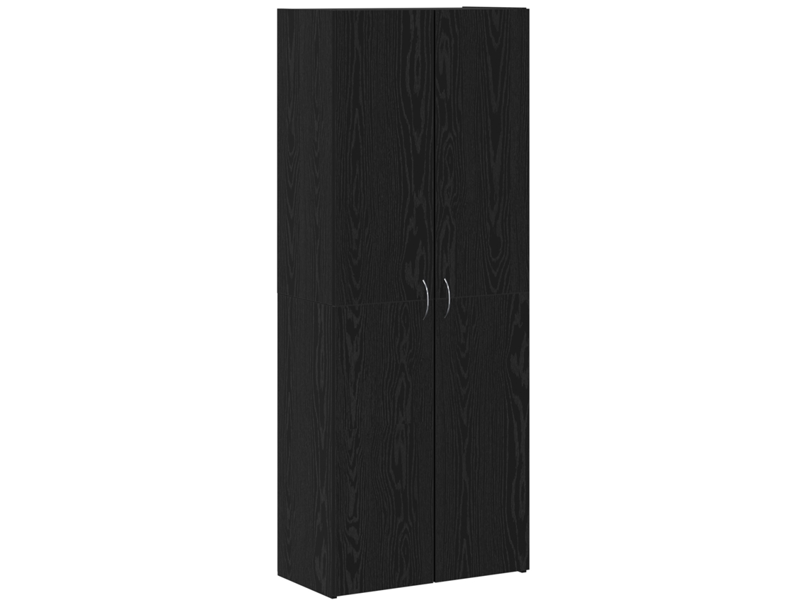 Gabinete De Arquivo Madeira Preta Vidaxl Preto Derivados De Madeira (60 X 32 X 153 Cm)