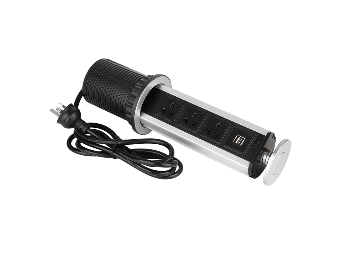 Laxiscreed Extensão Vertical Com 3 Tomadas E Usb, Compatível Com 220v Australiano, Ideal Para Diversos Ambientes