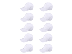 10 Gorros Pico Diy para Pintar Materiales de Artesanía de Algodón En Blanco para Niños 22,5x6,5x12cm Blanco