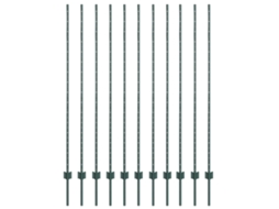 Conjunto 11 Poste De Jardim Vidaxl Verde Aço (200 Cm)