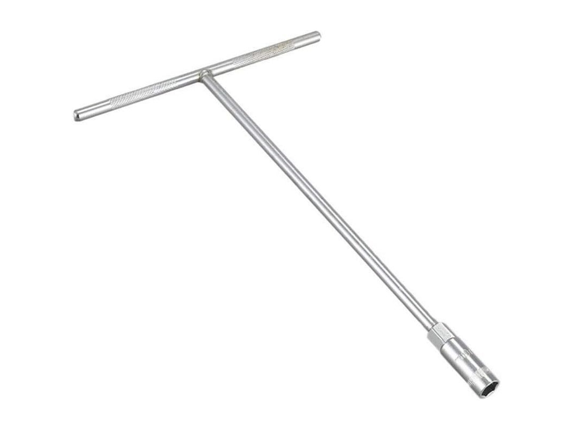 1 X Chave De Tubo Em T De 16mm Senrise Em Aço Cromado, Ideal Para Montagem E Manutenção, Prata