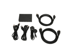 Conmutador kvm de 2 portas plug and play, concentrador usb, interface multimedia hd 4k a 30 Hz para pc, impressora, mouse e teclado | S/MARCA