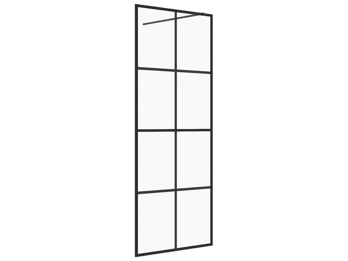 Divisória De Chuveiro Vidaxl Preto Vidro (80x195 Cm)