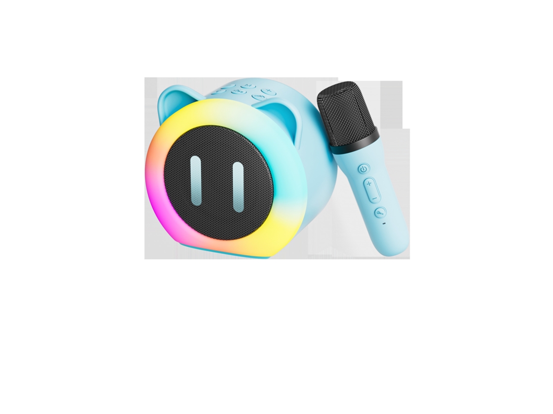 Mini Máquina De Karaokê Infantil Com Microfone Sem Fio, Presente Perfeito Para Crianças De 6 A 12 Anos, Azul. Aquaforge