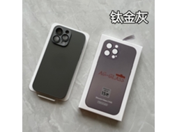 Capa Para Iphone 17 Air/cinza Titânio Exquisito Com Protetor De Lente Em Vidro Fosco
