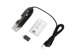 Microscópio Digital Usb Tipo C com Ampliação de 50x a 1600x e 8 Leds, Ideal para Uso em Celulares, Pcs, Crianças BRILVIBERA