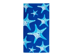 Toalha RNEMITERY Praia Padrão Adultos Rápido Secagem Super Microfibra Azul (70x150cm)
