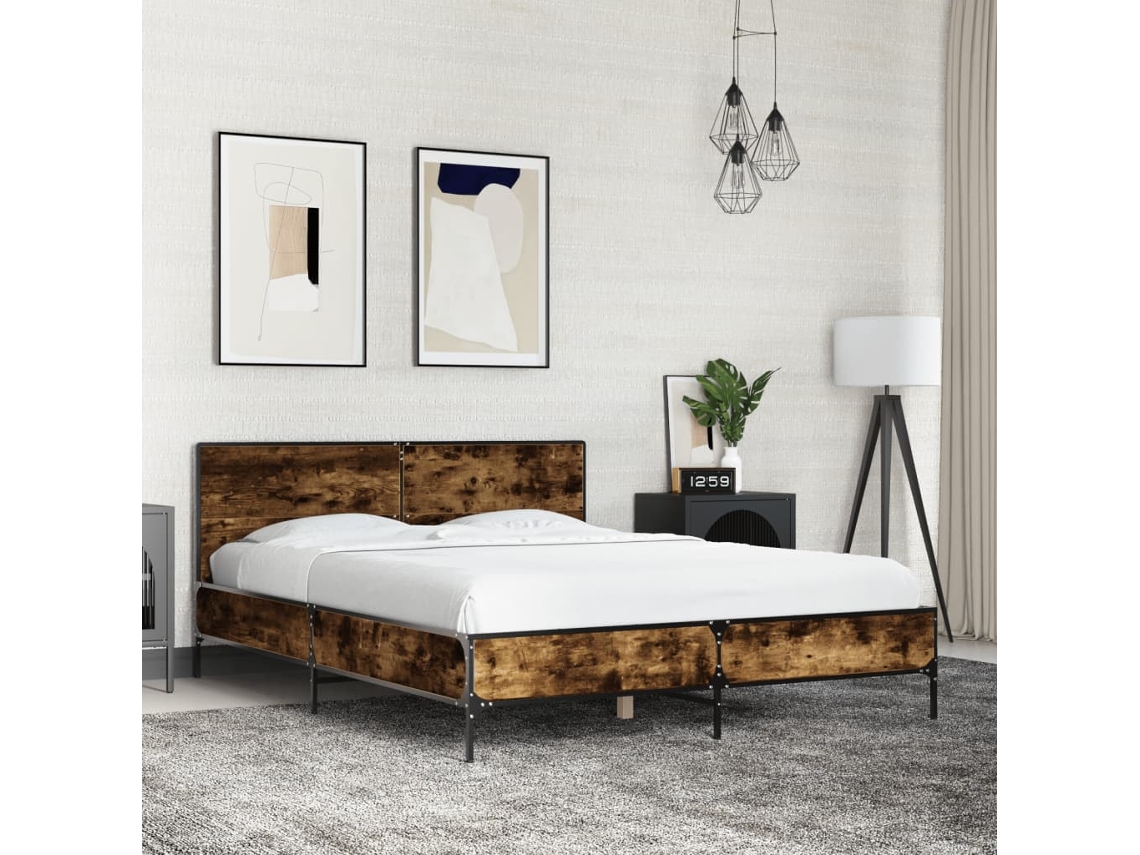 Estrutura Cama 120x190 Cm Derivados De Madeira/metal