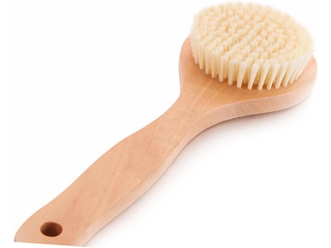 Escova De Banho Madeira Ipetboom, Escova Esfoliante E Massageadora Para Chuveiro Com Cabo Longo Joelhos Pernas