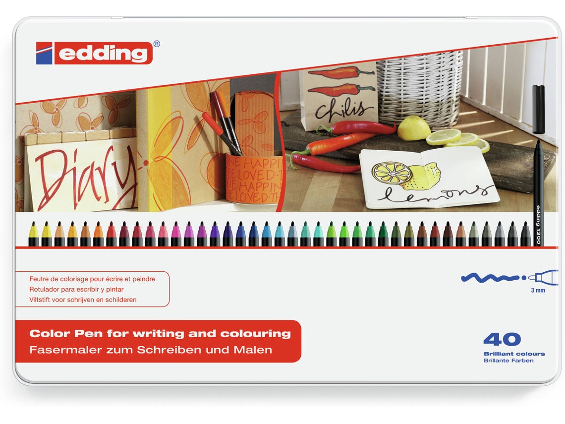 Pack Canetas de Feltro EDDING 1300 Multicor