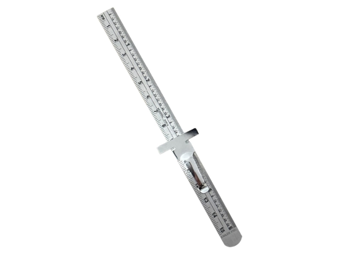 Lurelia Régua De Costura Em Aço Inoxidável 15cm Com Portátil E Leve Para Patchwork