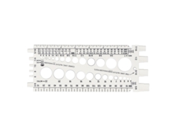 Medidor De Rosca Para Parafusos E Porcas Métrico M3-m22 E Imperial 4-3/4 Identificador De Tamanhos Branco