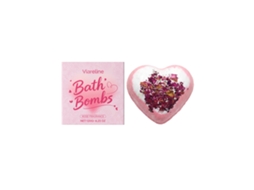 Bola de Banho Sal Rosa Coração da LAXISCREED com Extratos Vegetais para uma Hidratação Suave