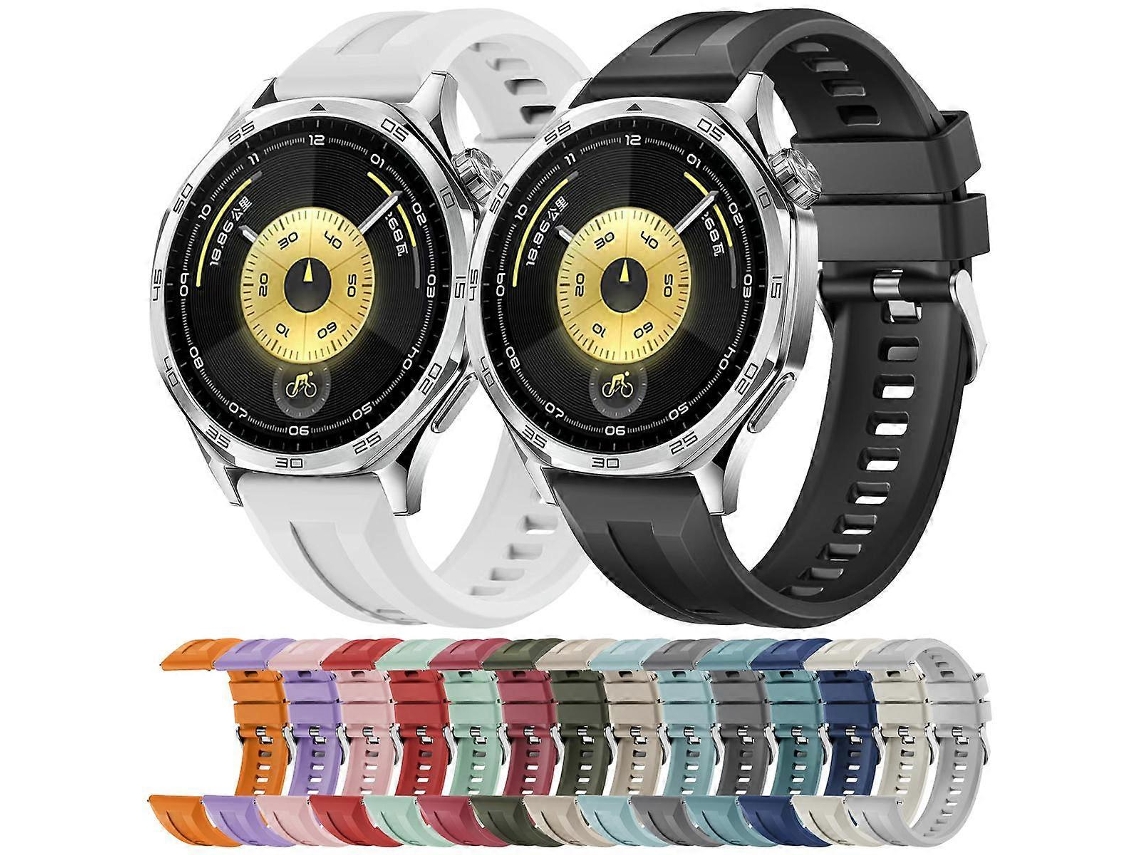 Pulseira De Silicone Xdfind Com Fivela Prateada E Cor Sólida Para Huawei Watch Gt 6 / 5 / 4 / 3 46mm