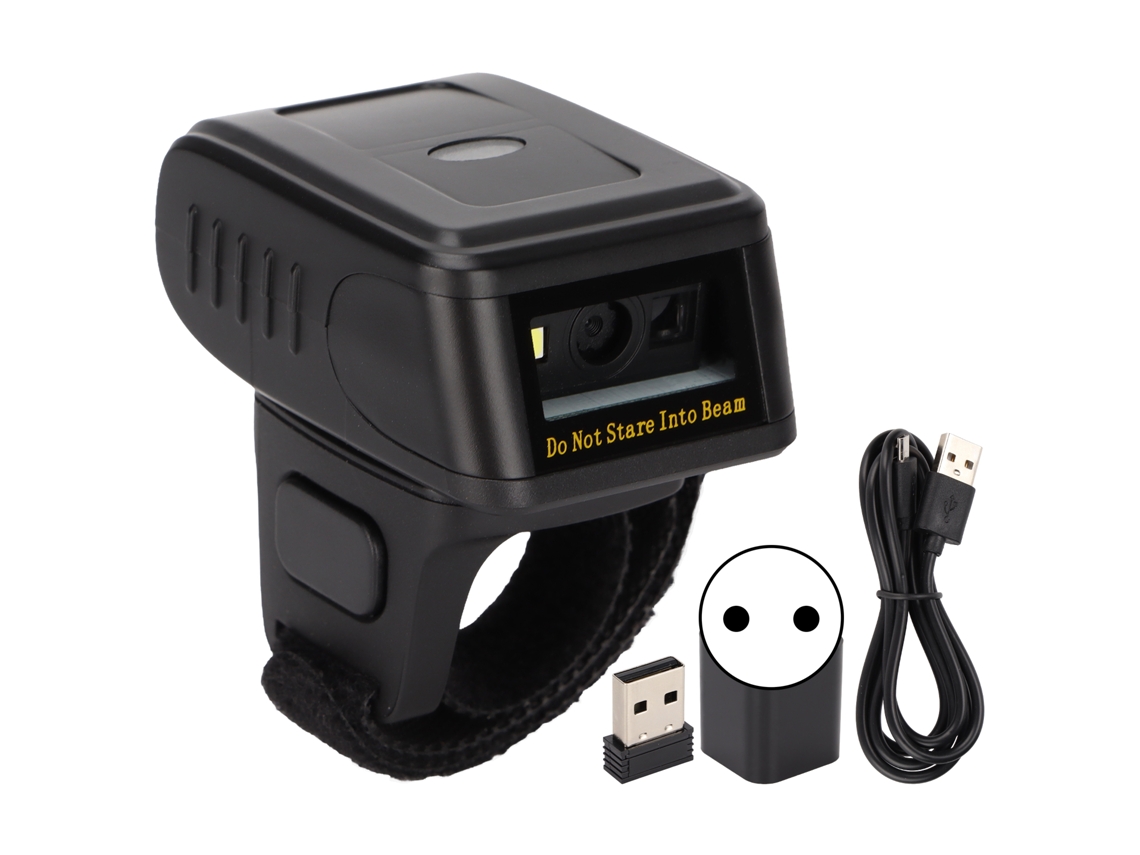 Leitor De Qr Code Sem Fio 2.4g Anel Vestível Portátil