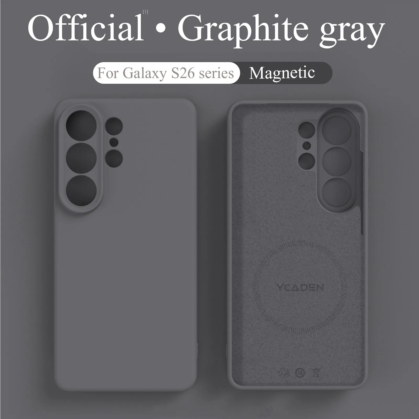 Capa Magnética De Silicone Líquido Para Samsung (galaxy S23 Cinza), Capa Protetora De Material Tpu Macio.