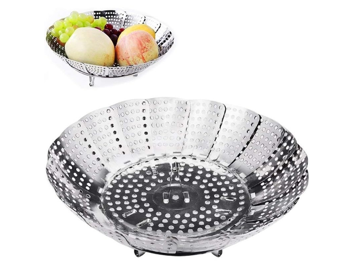 Cesta Vaporera Plegable De Acero Inoxidable Ajustable Para Ollas Y Cocinas De Presión