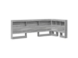 Conjunto 1 Cabeceira De Armazenamento Vidaxl Cinzento Madeira De Pinho Maciça (90 Cm)