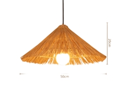 Laxiscere Lampada De Teto Com Abajur De Cesta De Bambu Para Restaurante E Sala De Chá