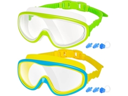 Conjunto com 2 Óculos de Natação Infantis, Ideais para Crianças e Pré adolescentes de 3 a 15 Anos AQUAFORGE