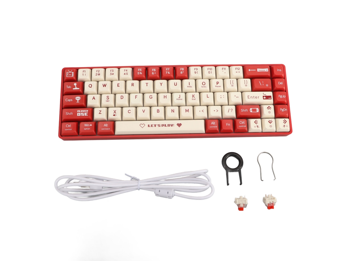 Teclado Mecânico Gaming com Fio 68 Teclas LAXISCREED