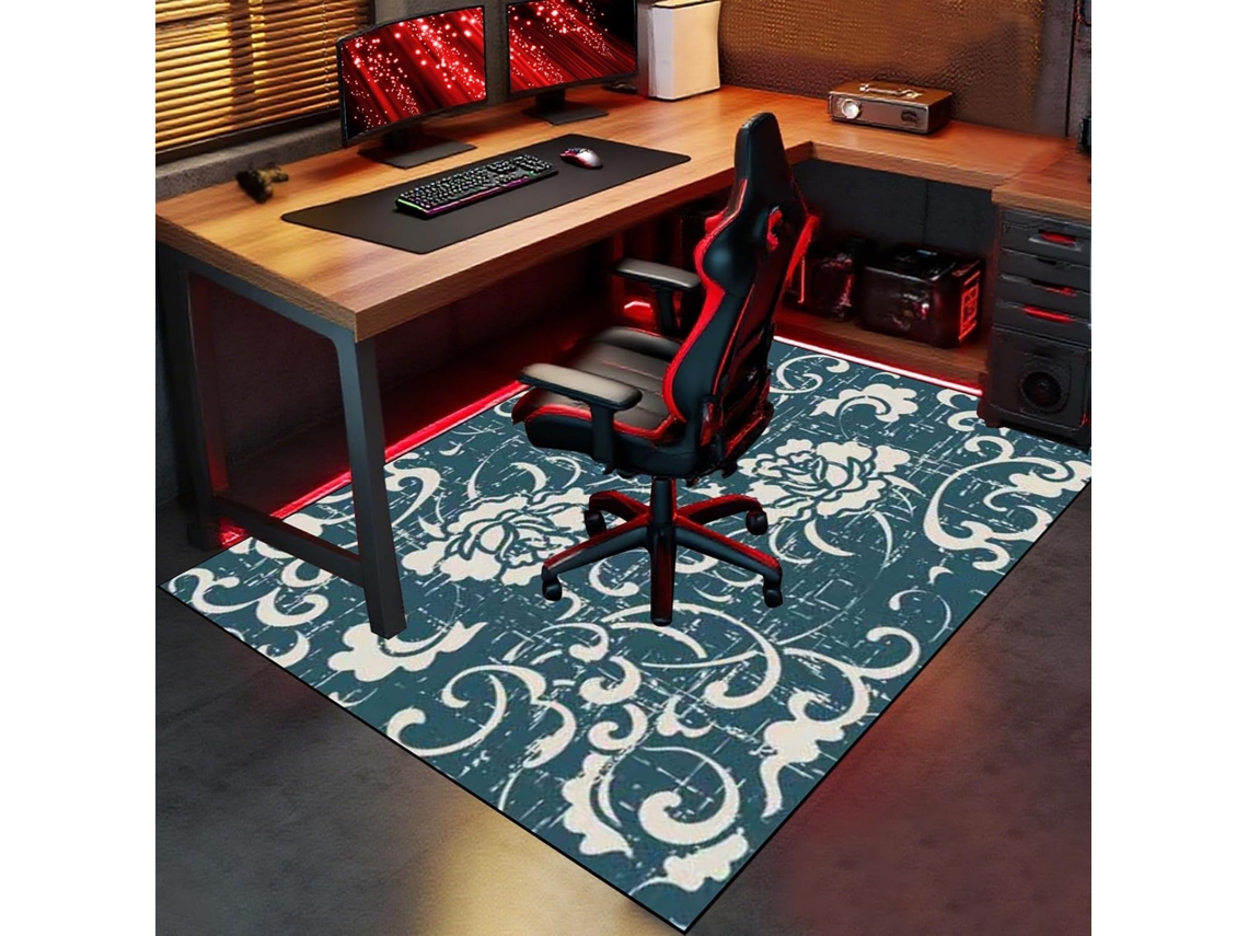 Tapete Cadeira Escritório Protetor 70 X 120 Cm Tecido Piso Carpete Jogos, Gamer, Escritório,
