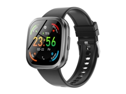 Smartwatch MDUG com Pagamento Offline, NFC, Bluetooth, Testes de Glicose e Ácido Úrico, Preto