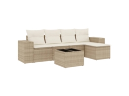 Garden Sofa Set, Garden Sofa Sets Vidaxl Bege Rattan / Vime (n/a)