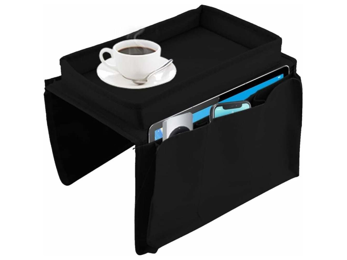Suporte Para Poltrona E Sofá Com Bandeja Superior, Organizador De Apoio De Braço Para Porta Copos E Suporte Para Controle Remoto De Tv, Bolsa De Armaz