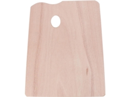 Paleta de Madeira Bege Amosfun, Formato Quadrado com Alça, Leve, Ideal para Pintura Acrílica, Uso Doméstico e