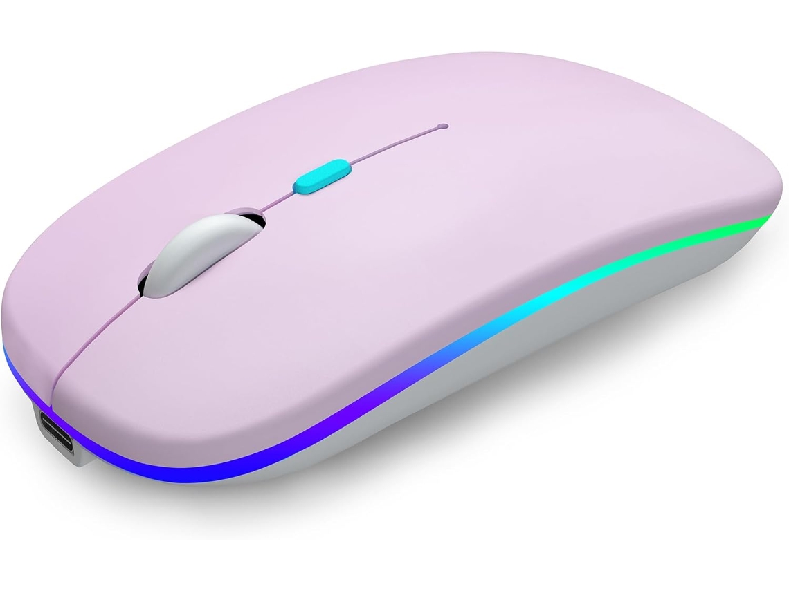 Rato Portátil Silencioso Com Portas Bluetooth 5.2 E Usb 2.4g, Compatível Com Ipad E Tablets (pink)