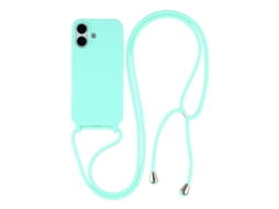 Capa Para Iphone 17 Em Tpu Resistente A Impactos Com Cordão - Verde Menta