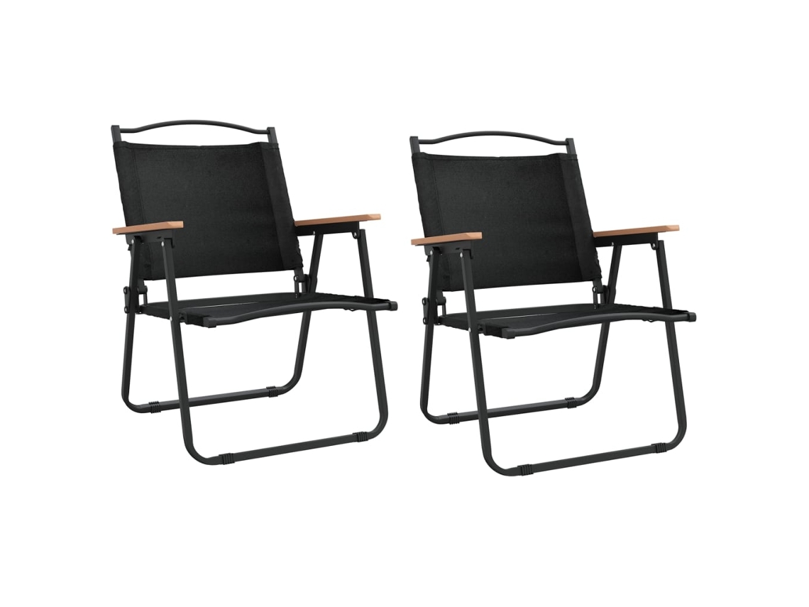 Maison Exclusive - Cadeiras De Campismo 2 Pcs 54x55x78 Cm Tecido Oxford Preto