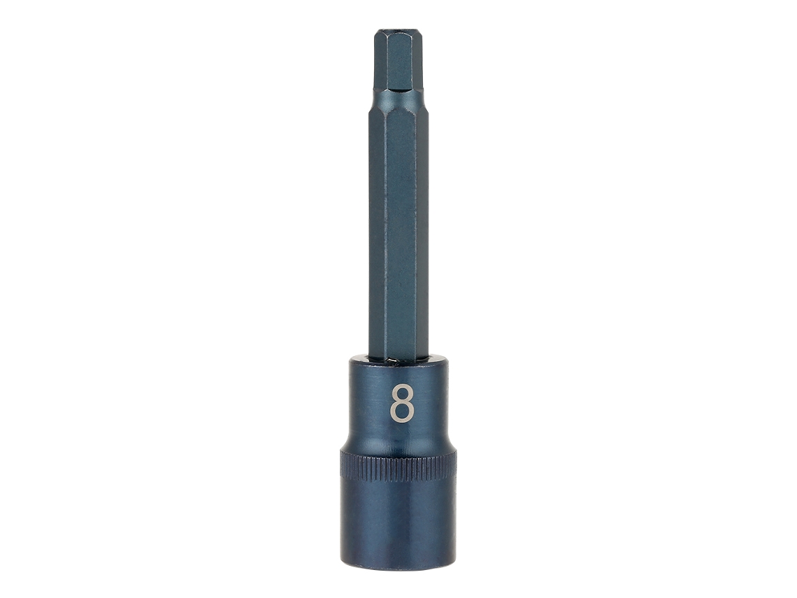 Adaptador de soquete hexagonal para parafusadeira elétrica 1/2" 100mm H8 aço S2 ferramenta versátil S/MARCA