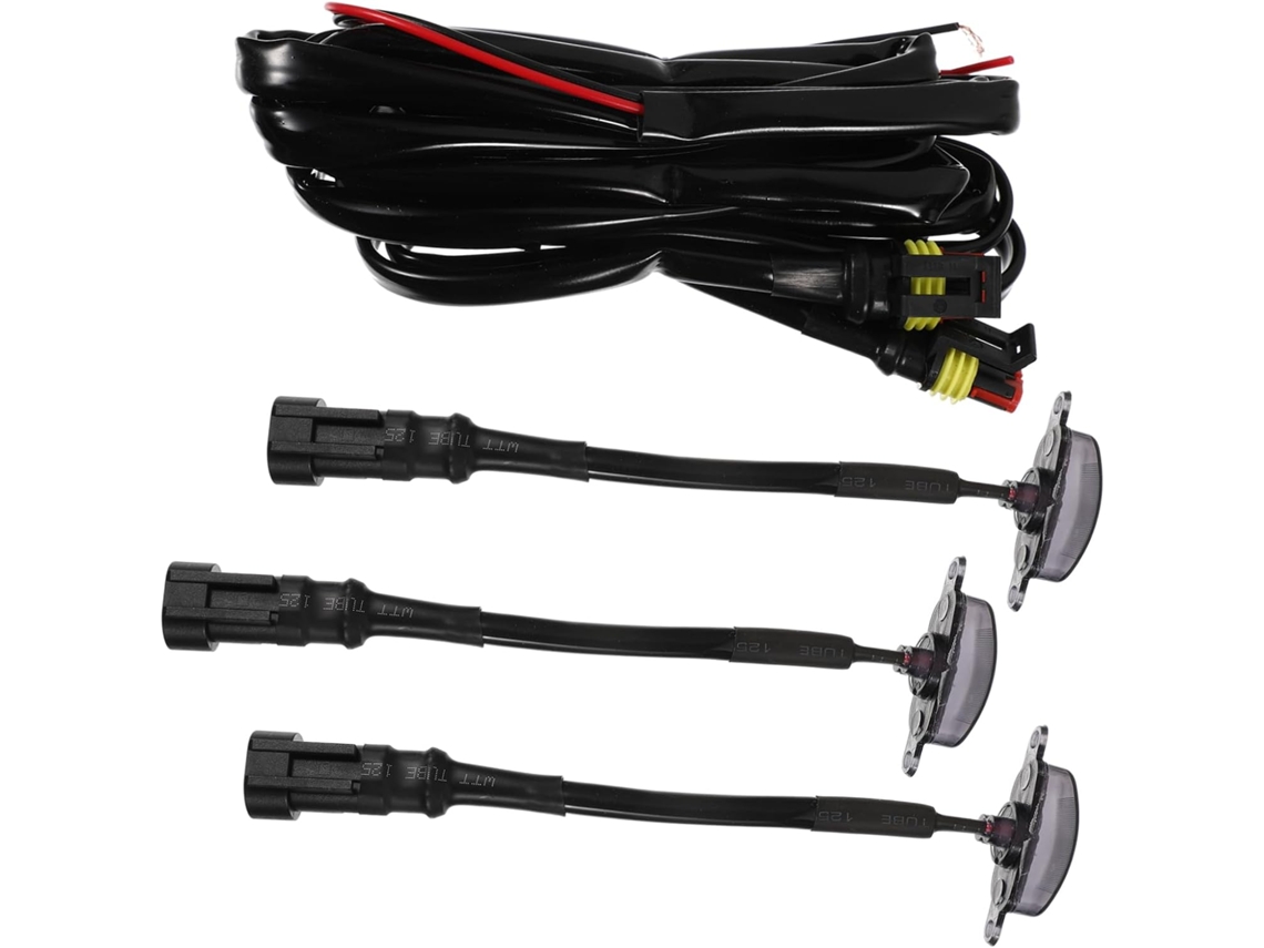 Kit De Iluminação Grade Automotiva Ibasenice Com 3 Peças Em Led Âmbar, Leds De Alta Intensidade, Lente De Pvc