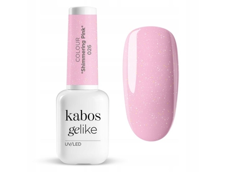 Verniz Híbrido Uv Led Kabos Gelike 026 Rosa Brilhante 8 Ml