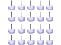 20 Pés Niveladores De Borracha Silicone Translúcida Para Cadeiras,