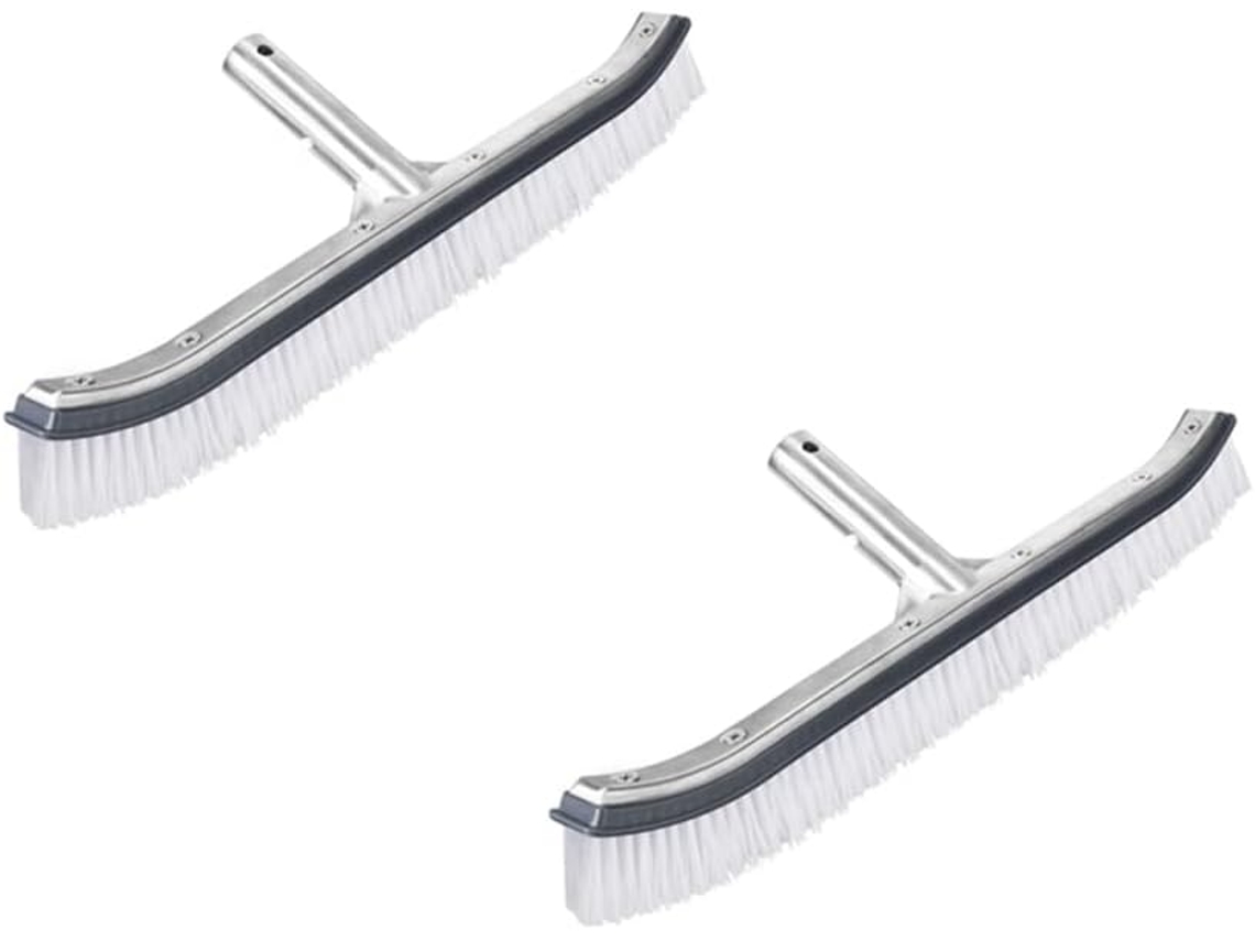 2 Cabeças De Escova Para Piscina, Alumínio 45 Cm (18 Polegadas)