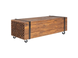 Vidaxl Mesa De Centro 110x45x38 Cm Madeira De Teca Maciça