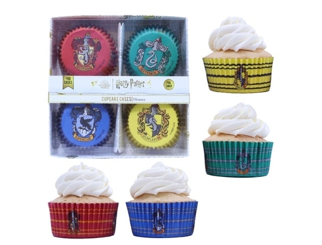 Embalagem De 60 Cápsulas De Papel Das Casas De Hogwarts 3 X 5,2 Cm Bolo Pme
