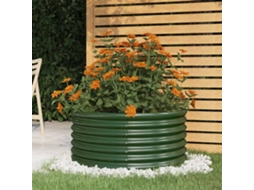 Vidaxl Vaso/floreira De Jardim Aço Galvanizado 80x80x36 Cm Verde