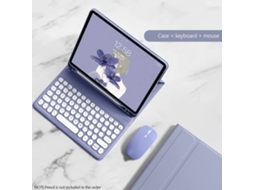 Capa Com Teclado Para Tablet Lurelia, Compatível Com Samsung A9 De 8,7" Sm X110/x115, Vermelho, Teclado Bluetooth, Rato 2.4g